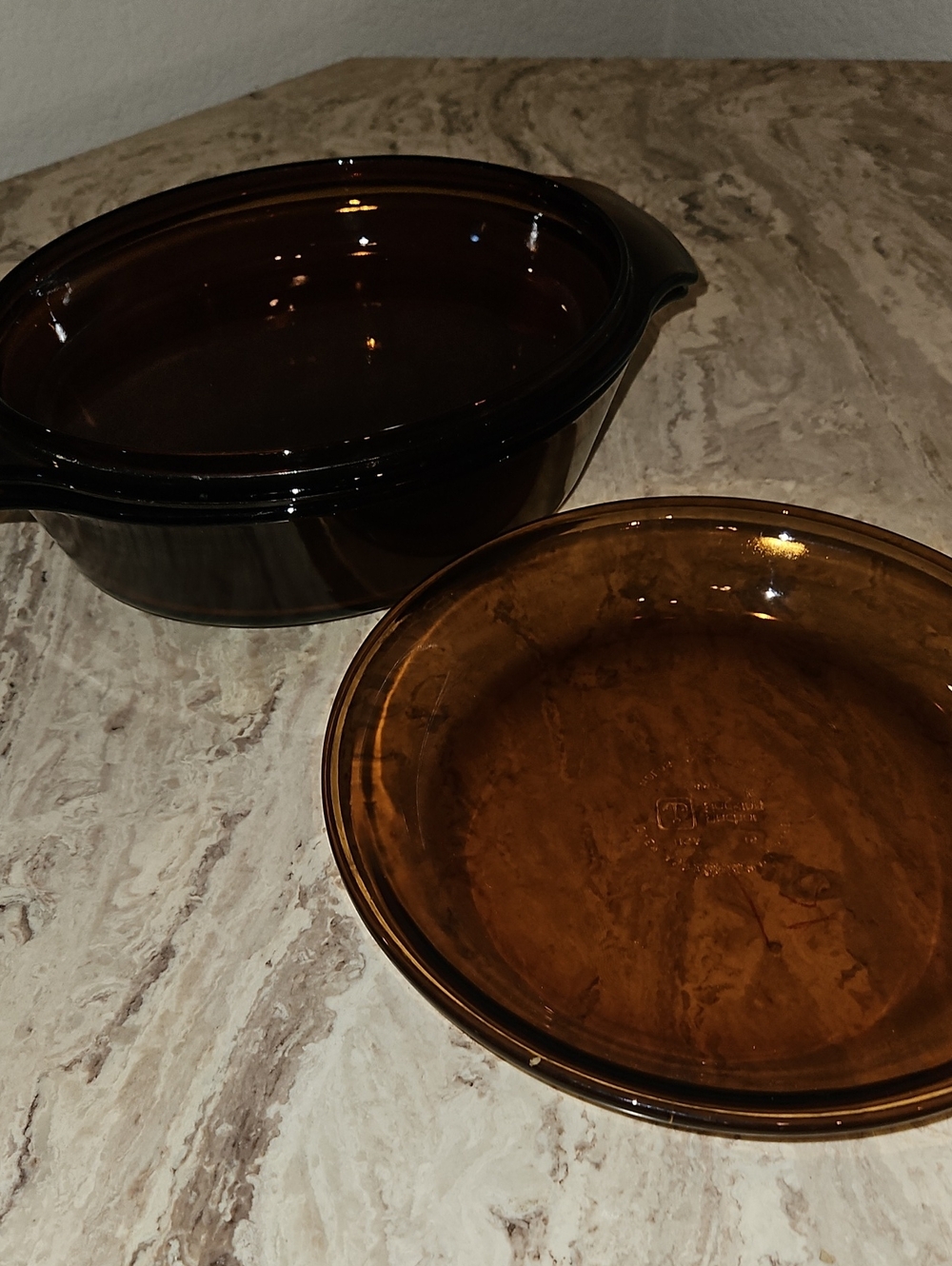 Vintage Anchor Hocking Amber Glass Bake Dishes - Deep Amber Set